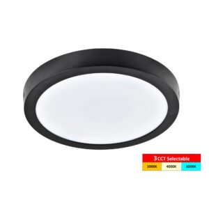 צמוד תקרה דקורטיבי Apollo Black frame LED Panel 24W (3-CCT)