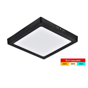צמוד תקרה דקורטיבי Apollo Black frame LED Panel 24W (3-CCT)