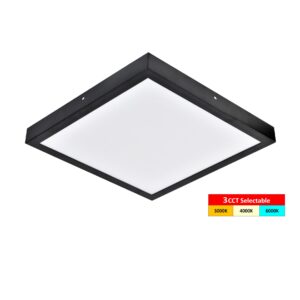 צמוד תקרה דקורטיבי Apollo Black frame LED Panel 40W (3-CCT)