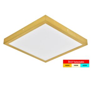 צמוד תקרה דקורטיבי Apollo Gold frame LED Panel 60W (3-CCT)