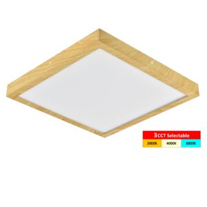צמוד תקרה דקורטיבי Apollo Wood frame LED Panel 60W (3-CCT)