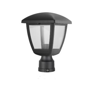מנורת גינה לעמוד ניקוס Apollo Nikos Garden Pillar light E27 (Black)