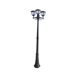 מנורת עמוד גינה Apollo Nikos-Triple Garden Pillar light 3xE27 (Black)