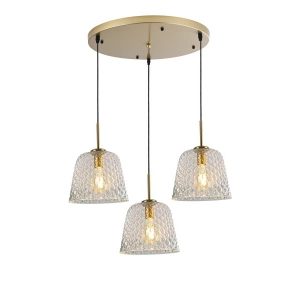 וינטג זכוכית 2621 שלישיה תלוי על צלחת