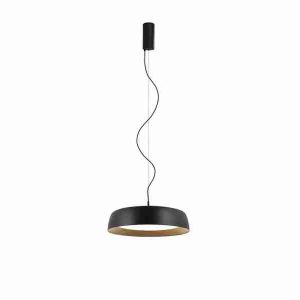 טסלה תלוי שחור + עץ קוטר LED 60